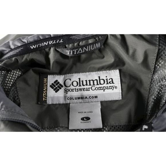 Columbia Titanium Black Waterproof Hooded Jacket Size Large - Picture 4 of 7